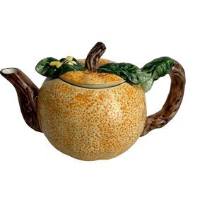 Vintage Shun Hui Citrus Orange Fruit Kitschy Bumble Bee One Cup Teapot